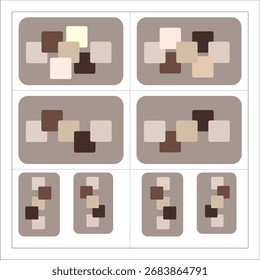 Geometric minimalist square vector design in modern style. Ideal for posters, packaging, wallpapers, and creative projects.