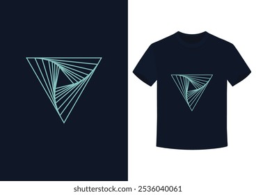 Geometric Minimalist T-shirt Vector Design