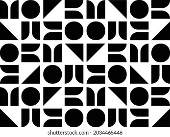 Geometric minimalist wall art with modern shape background
