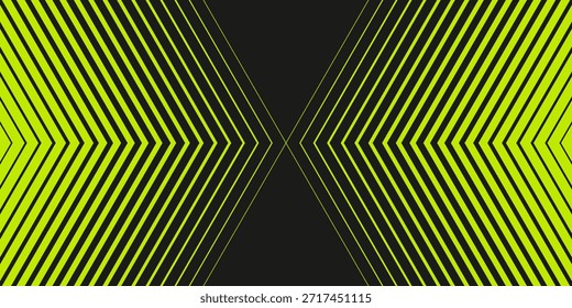 Geometrisches minimalistisches Zick-Zack-Streifenmuster auf lebendigem mintgelbem Hintergrund. Sportmuster für Print, Video, Web-Design.