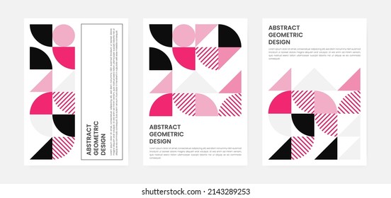 Cubierta de arte geométrica minimalista con forma y figura. Estilo de diseño de patrones abstractos para portada, banner web, página de inicio, presentación comercial, marca, embalaje, papel tapiz