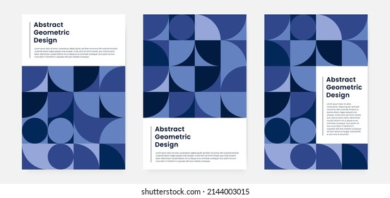 Geometric minimalistic artwork covered with shapes and figures. The abstract pattern design style for cover, web banner, landing page, business presentation, branding, packaging, wallpaper