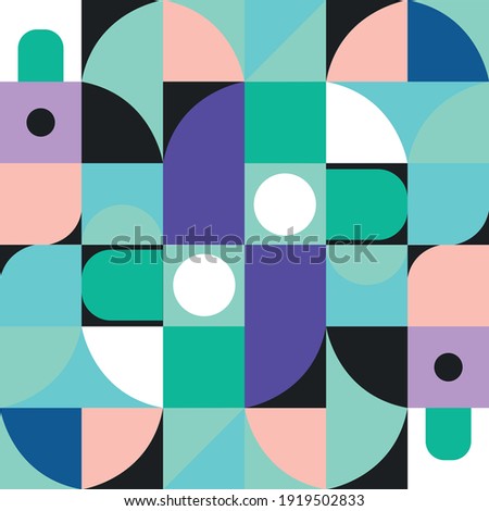 Geometric minimalistic artwork shape with simple shape and figure. Abstract vector pattern design style for web banner, business presentation, branding package, fabric print, marble design