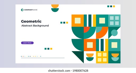 Geometrisches minimalistisches Farbkomposition, mehrfarbiger Hintergrund. Kreatives Poster, Tapete, Cover, Broschüre, Karte, Verpackung, Branding, Muster. Flaches design, Vektorgrafik