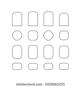 Geometrischer minimalistischer Rahmen für Logo und Label. Einfache Design-Formen für das Paketdesign.