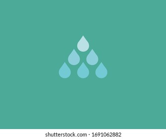 Patrón de icono geométrico minimalista de gotitas de agua en forma de triángulo para su empresa