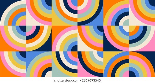 Geometric minimalistic mosaic seamless pattern. Abstract vector for web banner, business presentation, branding, card, invitation, poster, cover, textile print.