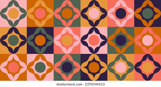 Geometric minimalistic mosaic seamless pattern. Abstract vector for web banner, business presentation, branding, card, invitation, poster, cover, textile print.