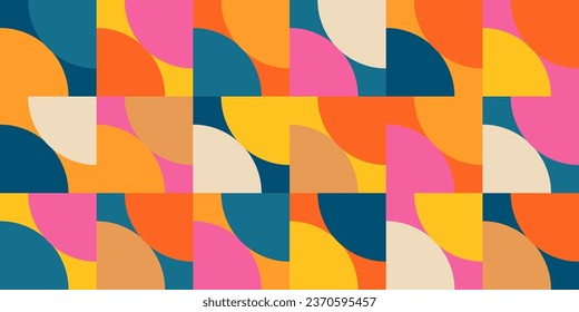 Patrón de mosaico geométrico minimalista sin fisuras. Abstracto vectorial para banner web, presentación de negocios, marca, tarjeta, invitación, afiche, portada, impresión textil.