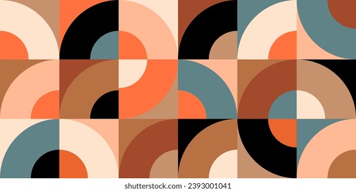 Geometric minimalistic mosaic seamless pattern. Abstract vector for web banner, business presentation, branding, card, invitation, poster, cover, home decor, textile print.