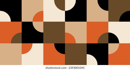Geometric minimalistic mosaic seamless pattern. Abstract vector for web banner, business presentation, branding, card, invitation, poster, cover, home decor, textile print.