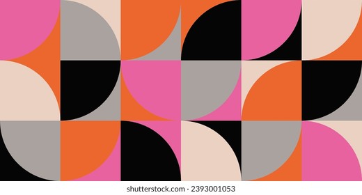Geometric minimalistic mosaic seamless pattern. Abstract vector for web banner, business presentation, branding, card, invitation, poster, cover, home decor, textile print.