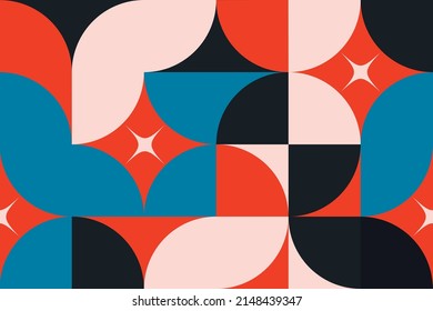 Geometric minimalistic pattern,  background of figures: circle, line. Abstract template for web, banner, sait, business, branding, print. vector art illustration.
