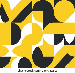 Geometric minimalistic pattern of figures in the Scandinavian style.
