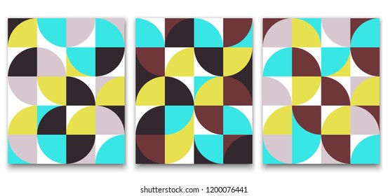 Geometric minimalistic pattern in Scandinavian style for poster design