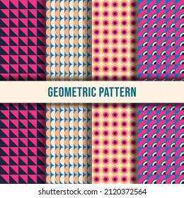 Geometric minimalistic pattern with simple shape and figure. Perfect for digital or print background, web banner, business presentation, branding package, fabric print, wallpaper