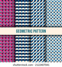 Geometric minimalistic pattern with simple shape and figure. Perfect for digital or print background, web banner, business presentation, branding package, fabric print, wallpaper