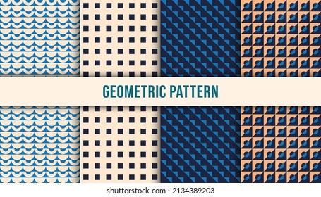 Geometric minimalistic pattern with simple shape and figure. Perfect for digital or print background, web banner, business presentation, branding package, fabric print, wallpaper