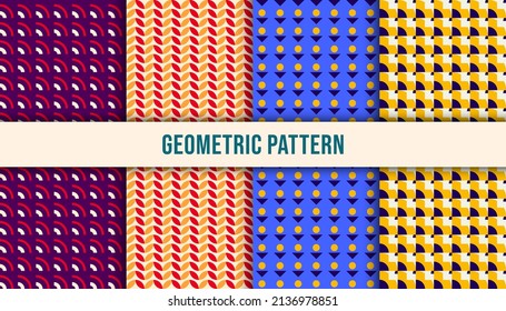 Geometric minimalistic pattern with simple shape and figure. Perfect for digital or print background, web banner, business presentation, branding package, fabric print, wallpaper.
