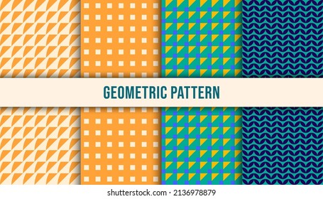 Geometric minimalistic pattern with simple shape and figure. Perfect for digital or print background, web banner, business presentation, branding package, fabric print, wallpaper.