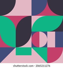 Geometric minimalistic pattern with simple shapes and patterns. Abstract vector design for advertising branding, web banner, business and wallpaper.