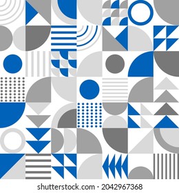 Geometric minimalistic seamless vector pattern. Multicolored abstract flat scandinavian pattern.