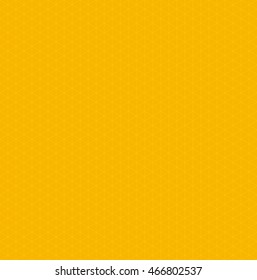 Geometric minimalistic thin lined seamless pattern in yellow color. Vector isometric background