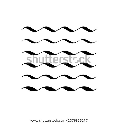 Geometric minimalistic wavy element in retro style. Vector shape for frame, packaging, labels, postcards, invitations, decor.