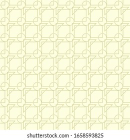 Geometric mix shape pattern. Olive green seamless background. Vector illustration