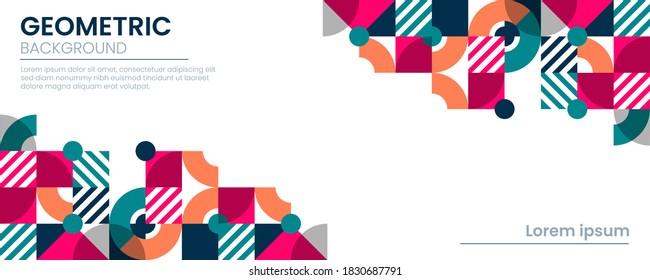 Geometric models background in flat design