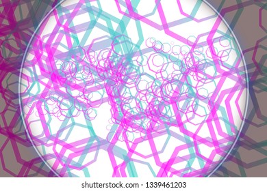 Geometric modern abstract background with octagons pattern. Medicine, science, molecular, technology, innovation concept with place for text. White background. Vector EPS 10 illustration.