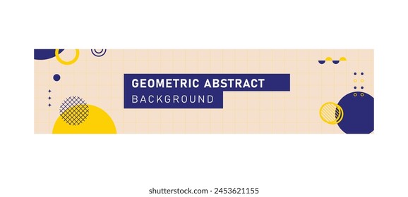 Geometric modern abstract horizontal banner design background concept