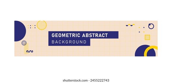 Geometric modern abstract horizontal banner design background template