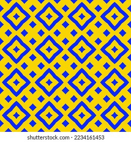 Patrón uniforme abstracto geométrico moderno, patrón cuadrado de caja, con color de contraste amarillo y azul para el diseñador de moda de textura de tela, decoración de fondo de pared