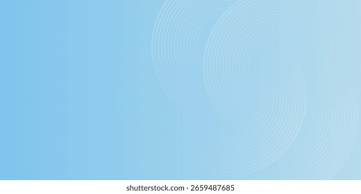 Estilo geométrico del efecto del círculo del arte moderno. Fondo de Anuncio minimalista Abstractas, gradiente pastel, azul y blanco