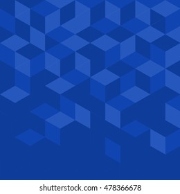 geometric modern background with blue mosaic geometric pattern, vector illustration