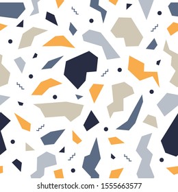 Geometric modern background. Seamless abstract pattern with dynamic composition and trendy colors vector flat pattern