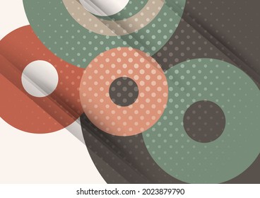 Geometric modern backgrounds, abstract pattern of rings, disk. Template for your design. Vector illustration