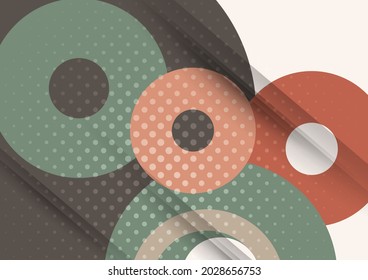 Geometric modern backgrounds, abstract pattern of rings, disk. Template for your design. Vector illustration