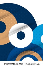 Geometric modern backgrounds, abstract pattern of rings, disk. Template for your design. Vector illustration