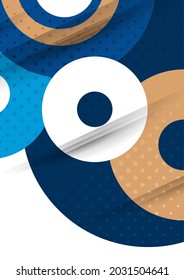 Geometric modern backgrounds, abstract pattern of rings, disk. Template for your design. Vector illustration