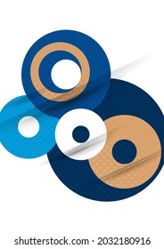 Geometric modern backgrounds, abstract pattern of rings, disk. Template for your design. Vector illustration