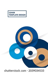 Geometric modern backgrounds, abstract pattern of rings, disk. Template for your design. Vector illustration