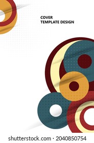 Geometric modern backgrounds, abstract pattern of rings, disk. Template for your design. Vector illustration