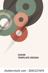 Geometric modern backgrounds, abstract pattern of rings, disk. Template for your design. Vector illustration