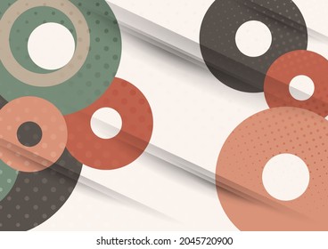 Geometric modern backgrounds, abstract pattern of rings, disk. Template for your design. Vector illustration
