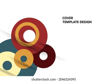 Geometric modern backgrounds, abstract pattern of rings, disk. Template for your design. Vector illustration