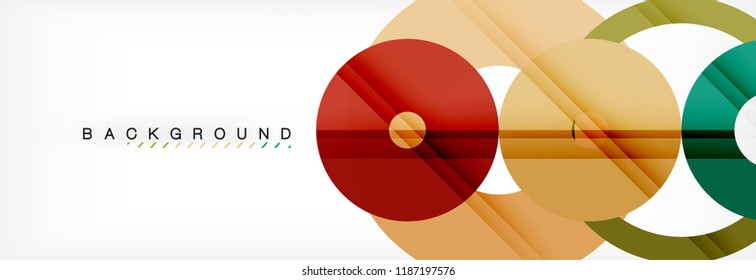 Geometric modern backgrounds, rings abstract template, vector illustration