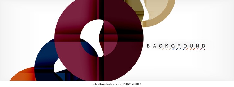 Geometric modern backgrounds, rings abstract template, vector illustration