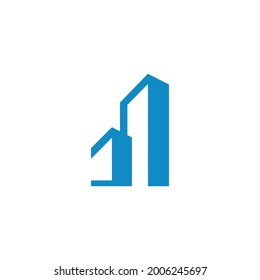 Geometric Modern Building Logo Vector